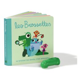 COFFRET LIVRE ET BROSSE À DENTS DE DOIGT Dinosaure
