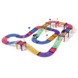 CIRCUIT MAGNÉTIQUE CLEVERCLIXX Large Race Track Pastel 80 pièces