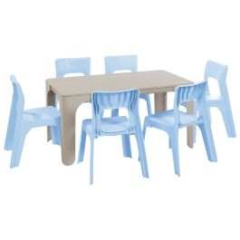 MAXI LOT TABLE RECTANGULAIRE + 6 CHAISES Louisa