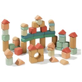 BLOCS DE CONSTRUCTION MULTIFORMES EN LIÈGE 60 pièces
