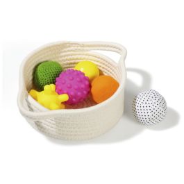 PANIER AVEC 6 BALLES SENSORIELLES