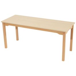TABLE PLATEAU MÉLAMINÉ - PIÉTEMENT BOIS - Rectangle 130x50 cm