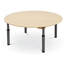 TISCH MIT GERÄUSCHARMER PLATTE - HÖHENVERSTELLBAR - Rund Ø 120 cm