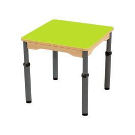 TABLE PLATEAU STRATIFIÉ - RÉGLABLE EN HAUTEUR - Carré 60x60 cm