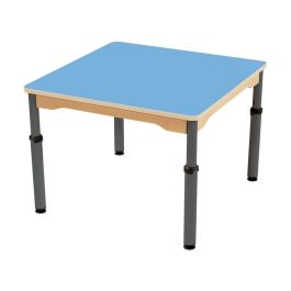 TABLE PLATEAU STRATIFIÉ - RÉGLABLE EN HAUTEUR - Carré 80x80 cm