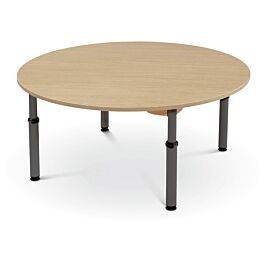 TISCH MIT BESCHICHTETER TISCHPLATTE - HÖHENVERSTELLBAR - Rund Ø 120 cm