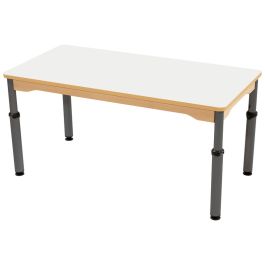 TABLE PLATEAU EFFAÇABLE - RÉGLABLE EN HAUTEUR - Rectangle 120x60 cm