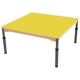 TABLE PLATEAU STRATIFIÉ - RÉGLABLE EN HAUTEUR - Carré 120x120 cm