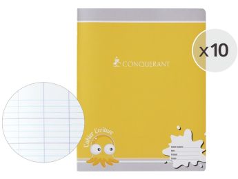SET MIT 10 SCHREIBHEFTEN 17x22 cm - 32 Seiten Seyès 4 mm (großkariert)