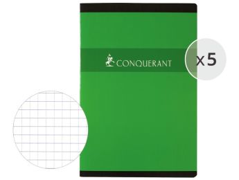 5ER-SET HEFTE 21x29,7 cm - 96 Seiten Kleinkariert
