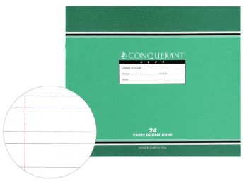 CAHIER DE MATERNELLE 14,7x17 cm - 24 pages Double ligne 5 mm