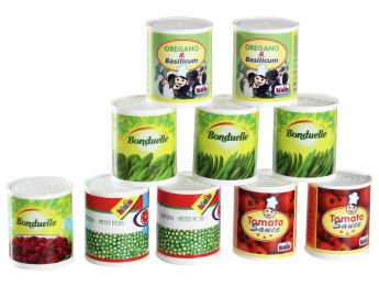 LOT DE 10 CONSERVES DE LÉGUMES