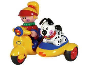 MES PREMIERS AMIS Le side-car avec chien
