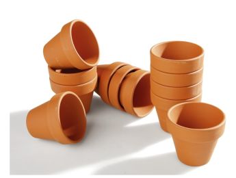 TERRACOTTA POTS TO DECORATE H: 8.5 cm.