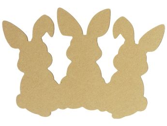 GRAND SUPPORT PLAT À DÉCORER Lapins