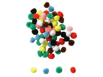 POMPONS MULTICOLORES Ø 1 cm