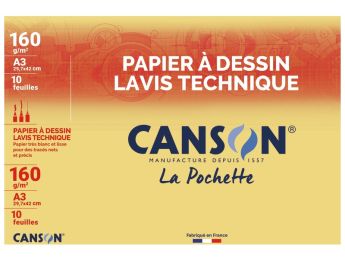 MAPPE ZEICHENPAPIER Canson A3