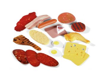 LOT DE 16 PIÈCES DE CHARCUTERIE ET DE FROMAGE