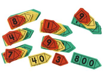 Small MAGNETIC BASE 10 ARROWS units, tens and hundreds