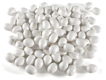 ŒUFS EN PLASTIQUE À DÉCORER H: 4,5 cm.