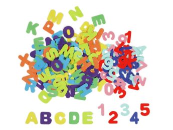 GOMMETTES EN FEUTRINE Lettres et chiffres