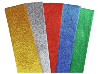 MAXI LOT FEUILLES DE PAPIER CRÉPON MÉTALLISÉ 72 g