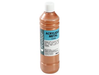 PEINTURE ACRYLIQUE MÉTALLISÉE - Flacon de 500 ml