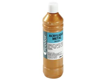 PEINTURE ACRYLIQUE MÉTALLISÉE - Flacon de 500 ml