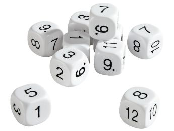 DÉS CHIFFRES DE 1 À 12