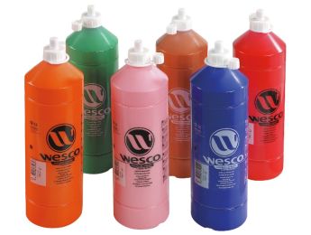 GOUACHE ULTRACOUVRANTE 6 x 1 L Couleurs secondaires