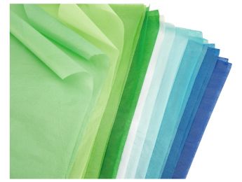 SEIDENPAPIER-BÖGEN 18 g Kalte Farben