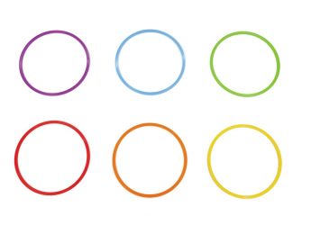 ﻿FLAT HOOP Ø 50 cm - MAXI PACK OF 6