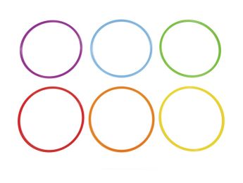 ﻿FLAT HOOP Ø60 cm - MAXI PACK OF 6