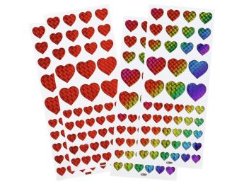 GOMMETTES HOLOGRAPHIQUES Cœurs