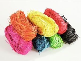 MAXI LOT RAPHIA VÉGÉTAL Coloré - 50 g