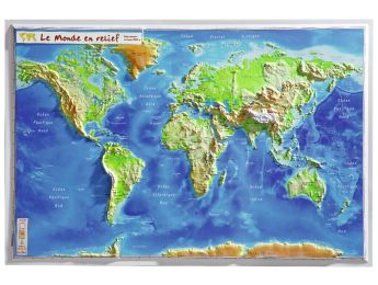 CARTE MURALE EN RELIEF Monde