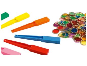 MAXI LOTBaguettes et jetons aimantés