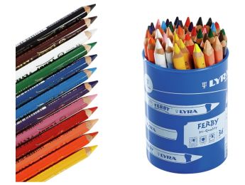 CRAYONS DE COULEUR ERGONOMIQUES Ferby x36