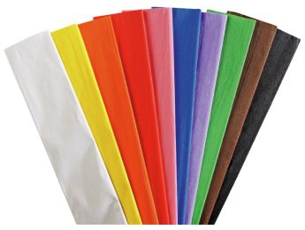 FEUILLES DE PAPIER CRÉPON 28 g Couleurs vives