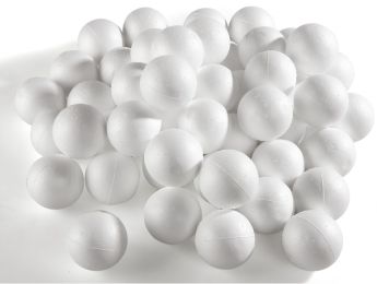 BALLEN VAN POLYSTYREEN OM TE VERSIEREN Ø 7 cm.
