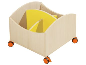 MITTLERER BÜCHERKASTEN Mit Rollrädern