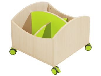 MITTLERER BÜCHERKASTEN Mit Rollrädern