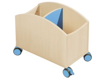 KLEINER BÜCHERKASTEN Mit Rollrädern