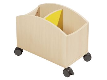 KLEINER BÜCHERKASTEN Mit Rollrädern