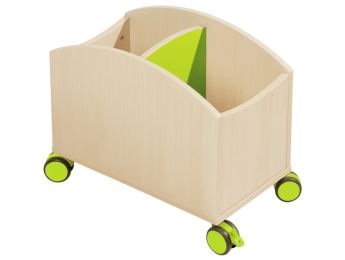 KLEINER BÜCHERKASTEN Mit Rollrädern