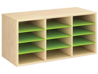 MEUBLE MÉLAMINÉ H: 51 cm - L: 105 cm 9 étagères