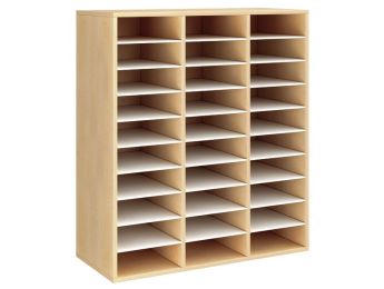 GEMELAMINEERD MEUBEL H: 118 cm - L: 105 cm 27 plankjes