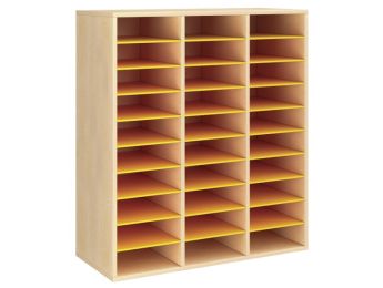 GEMELAMINEERD MEUBEL H: 118 cm - L: 105 cm 27 plankjes