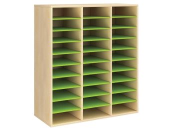 GEMELAMINEERD MEUBEL H: 118 cm - L: 105 cm 27 plankjes