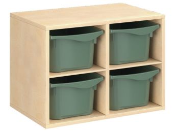 MÖBELSTÜCK MIT MELAMINBESCHICHTUNG H: 51 cm - L: 70,5 cm 4 Behälter - 2...